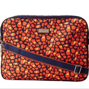 Hadaki Arabesque Pebble Print Laptop Bag Orange Blue 15.4”